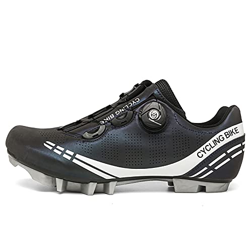 KUXUAN Zapatos de Ciclismo para Hombres, Mujeres, Zapatos de Ciclismo de Carretera, Zapatos de pelotón, Tacos Transpirables, compatibles con SPD Look Delta, Zapatos de Ciclismo para Interiores,B-38EU