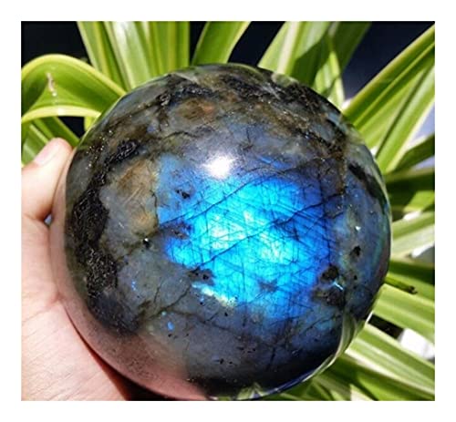 KUYIN Raro Labradorita Natural Esfera de Cristal Bola Azul orbe Gema Piedra (Size : 45mm)