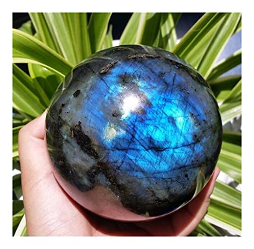 KUYIN Raro Labradorita Natural Esfera de Cristal Bola Azul orbe Gema Piedra (Size : 45mm)