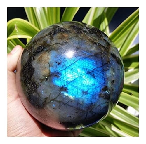 KUYIN Raro Labradorita Natural Esfera de Cristal Bola Azul orbe Gema Piedra (Size : 45mm)