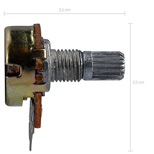 kwmobile 6 Potenciómetros para Arduino y Raspberry - Módulo lineal de resistencia 1K 5K 10K 20K 50K 100K OHM - Con botón regulador y 3 terminales