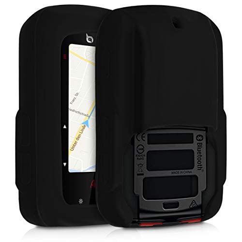 kwmobile Carcasa GPS Compatible con Bryton Aero 60 - Funda de Silicona para navegdor de Bici - Negro