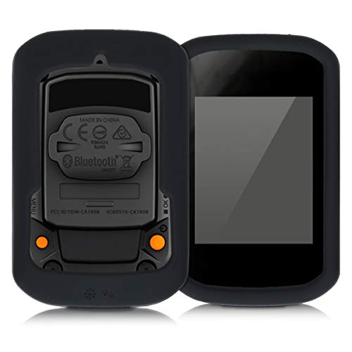 kwmobile Carcasa GPS Compatible con Bryton Rider 15 - Funda de Silicona para navegdor de Bici - Negro