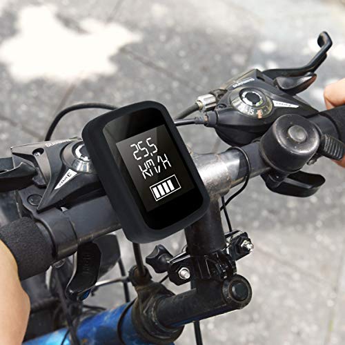 kwmobile Carcasa GPS Compatible con Bryton Rider 15 - Funda de Silicona para navegdor de Bici - Negro