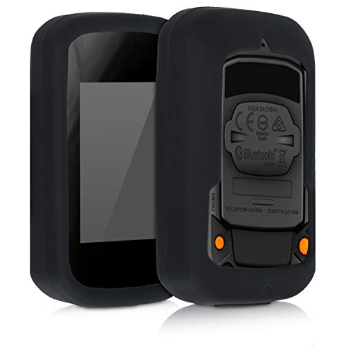 kwmobile Carcasa GPS Compatible con Bryton Rider 15 - Funda de Silicona para navegdor de Bici - Negro