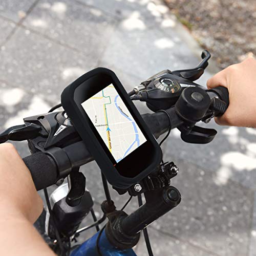 kwmobile Carcasa GPS Compatible con Bryton Rider 420/320 - Funda de Silicona para navegdor de Bici - Negro