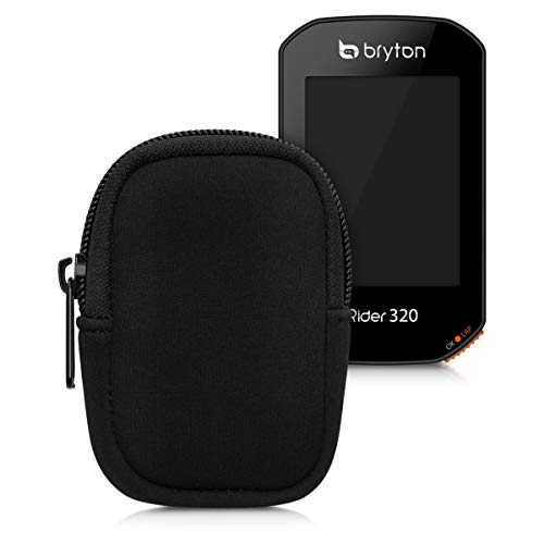 kwmobile Funda Compatible con Consola Bryton Rider 320/420 - Estuche Blando de Neopreno con Cremallera Negro