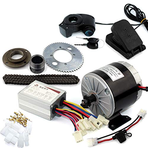 L-faster Sistema del Motor de 24V36V 350W Motor Gokart eléctrico con el Pedal del Gas Kit de conversión eléctrico de la Bici del niño DIY Carro eléctrico de 4 Ruedas (24V Pedal Kit)