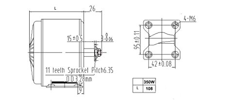 L-faster Sistema del Motor de 24V36V 350W Motor Gokart eléctrico con el Pedal del Gas Kit de conversión eléctrico de la Bici del niño DIY Carro eléctrico de 4 Ruedas (24V Pedal Kit)