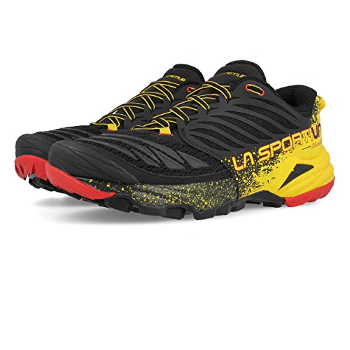 La Sportiva Akasha Trail Running Calzado para Hombre, Multicolor (Red/Black/Yellow), 41.5 EU