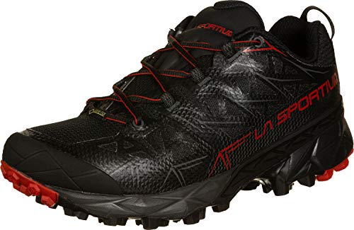 LA SPORTIVA Akyra GTX, Zapatillas de Running Hombre, Black/Poppy, 41 EU