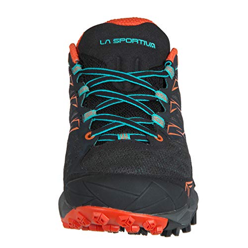 LA SPORTIVA Akyra Woman, Zapatillas de Mountain Running Mujer, Black/Aqua, 38 EU