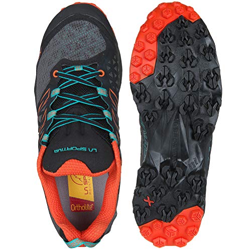 LA SPORTIVA Akyra Woman, Zapatillas de Mountain Running Mujer, Black/Aqua, 38 EU