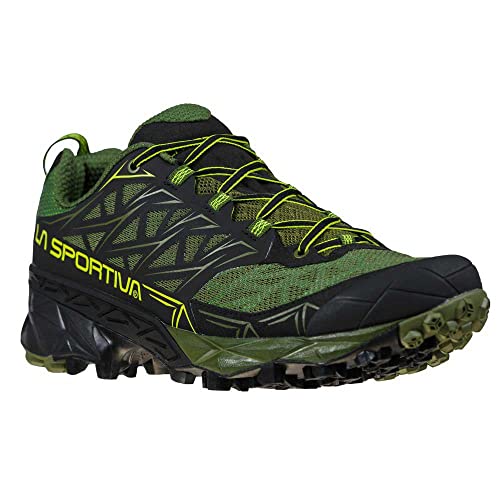 LA SPORTIVA Akyra, Zapatillas de Senderismo Hombre, Olive/Neon, 44 EU