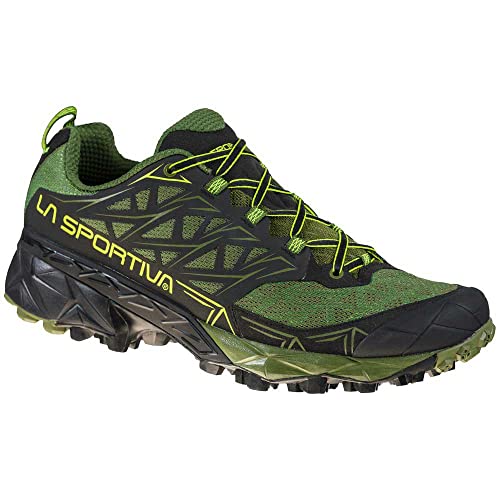 LA SPORTIVA Akyra, Zapatillas de Senderismo Hombre, Olive/Neon, 44 EU