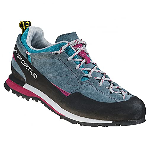 LA SPORTIVA Boulder X Woman, Zapatillas de Senderismo Mujer, Slate/Red Plum, 37 EU