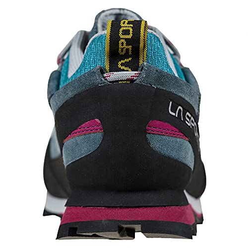 LA SPORTIVA Boulder X Woman, Zapatillas de Senderismo Mujer, Slate/Red Plum, 37 EU