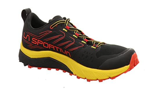 LA SPORTIVA Jackal, Zapatillas de Trail Running Hombre, Black/Yellow, 43 EU