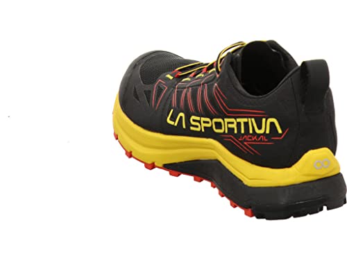 LA SPORTIVA Jackal, Zapatillas de Trail Running Hombre, Black/Yellow, 43 EU