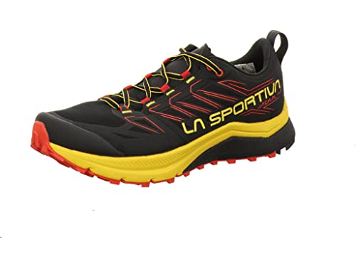 LA SPORTIVA Jackal, Zapatillas de Trail Running Hombre, Black/Yellow, 43 EU