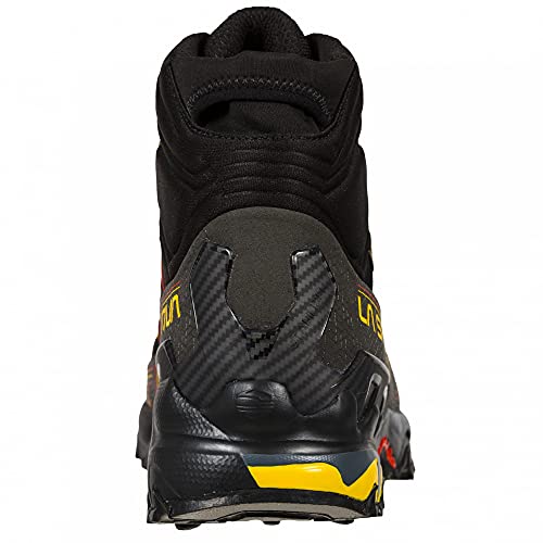 La Sportiva Ultra Raptor II Mid GTX, Botas de Senderismo Hombre, Black/Yellow, 43.5 EU