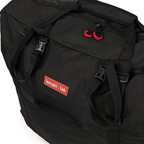 lamaki:lab Bolsa de Transporte Bicicleta Plegable | para todas las Marcas Brompton Dahon Giant Birdy Oyama | para Bicicletas Plegables de 14-20 pulgadas | Negro