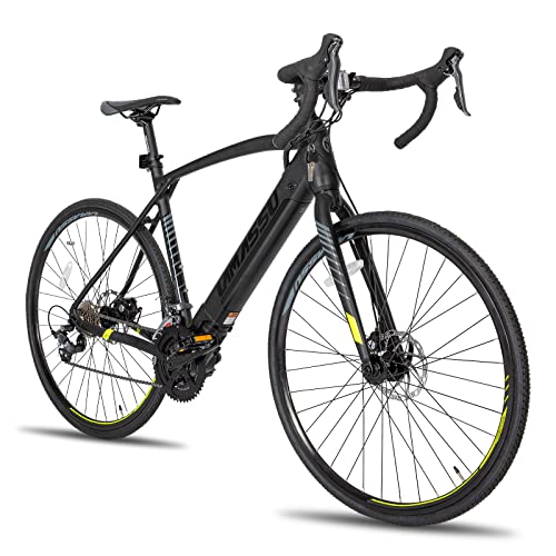 LAMASSU Bicicleta de carreras eléctrica 700C con cambio Shimano de 16 marchas, batería Samsung y motor central de 250 W, bicicleta eléctrica para hombre y mujer