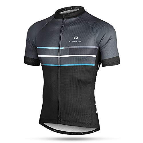 LAMEDA Ropa Ciclismo Verano para Hombre De Manga Corta Maillot Bicicleta para MTB Bici Ciclista(Azul,S)