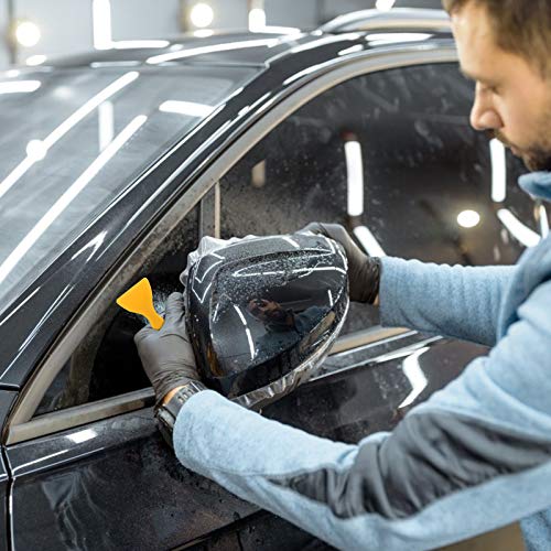 LAMEK 4 Tlg Láminas Protectoras para Pintura Película Protectora Coche Autoadhesiva Vinilo Transparente Coche Protección Película Adhesiva para Automóvil Motocicleta Bicicleta