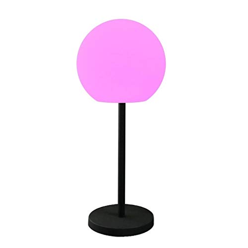 Lámpara de pie de la lámpara de pie, Interior/Exterior Impermeable Recargable LED Bola de luz Brillante Orbe Globo Lámpara con Control Remoto, 4 Efectos de luz, for la iluminación de la Fiesta en el