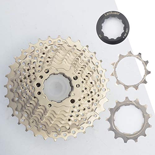 LANXUANR Cassette de Bicicleta de montaña de 10 velocidades para Bicicleta de montaña, Bicicleta de Carretera, súper Ligero (11-32T)