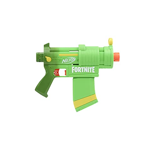 Lanzador SMG-Zesty con Dardos Elite de Nerf Fortnite - Culata, cañón y Clip de 10 Dardos Desmontables, 10 Dardos Nerf Elite