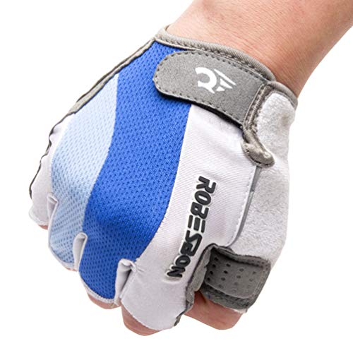 LaoZan Guantes de Ciclismo Transpirable para Hombres Mujeres Medio Dedo Guantes Bicicleta de Carretera, Talla XL