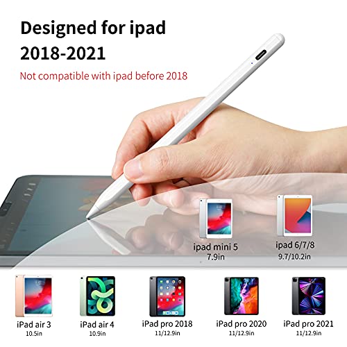 Lápiz para Pantalla Táctil, Lápiz para iPad 2018/2019/2020, Lápiz Stylus de Rechazo de Palma Lápiz, Lápiz iPad con Puntas, Lapiz Táctil con Función Detección de Inclinación