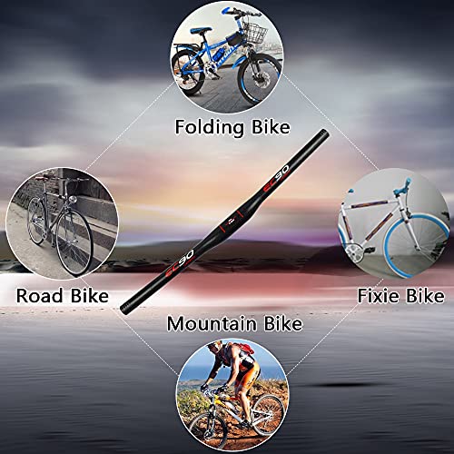 Las barras planas de la bicicleta ligera del manillar de la fibra de carbono de EC90 3K para MTB Mountain Road Bikes el 31.8MM