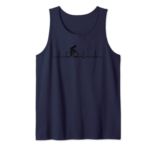 Latido del corazón ciclista de carreras bicicleta bike Camiseta sin Mangas