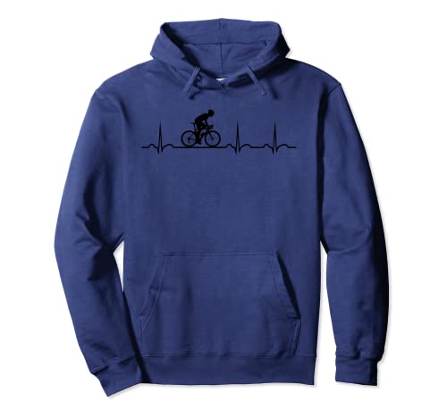 Latido del corazón ciclista de carreras bicicleta bike Sudadera con Capucha