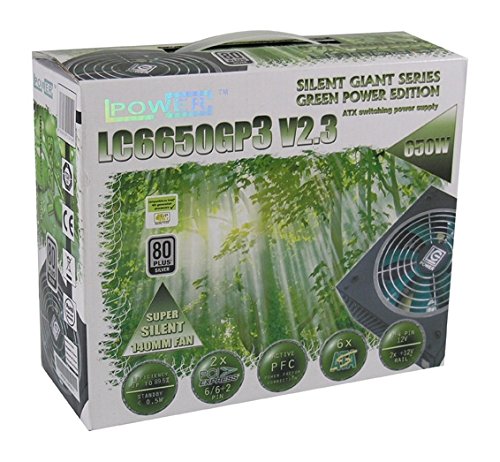 LC Power Silent Giant Series - Green Power Edition LC6650GP3 V2.3 - fuente de alimentación - 650 vatios