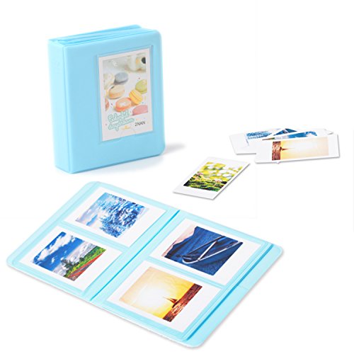 Leebotree Paquete de Accesorios Compatible con cámara Instax Mini 9 Incluye: Caso/Album/Lente para Autoretrato/Filtros/Marcos para fotos/Marcos de Películas/Bordes/Pegatinas (Azul Hielo)