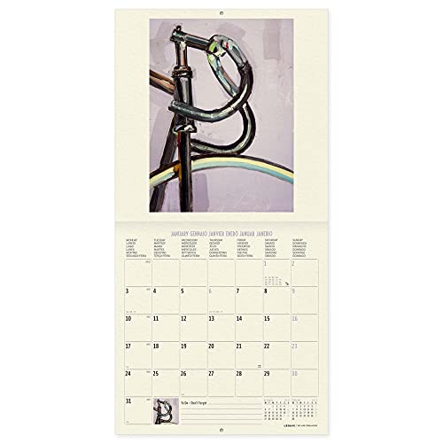 Legami - Calendario de pared 2022, 18 x 18 cm, Bike Art