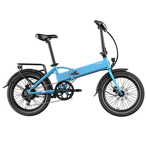 Legend Monza eBikes Bicicleta Eléctrica Plegable Compacta con Rueda de 20 Pulgadas, Batería 36V 14Ah (504Wh), Azul Steel