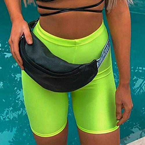 Leggings Mujer Fitness 2020 SHOBDW Moda Bicicleta Yoga Pantalones Cortos Elásticos De Cintura Alta Leggings Deporte Mujer Push Up Casual Pantalones Chandal Mujer Baratos(Verde,S)