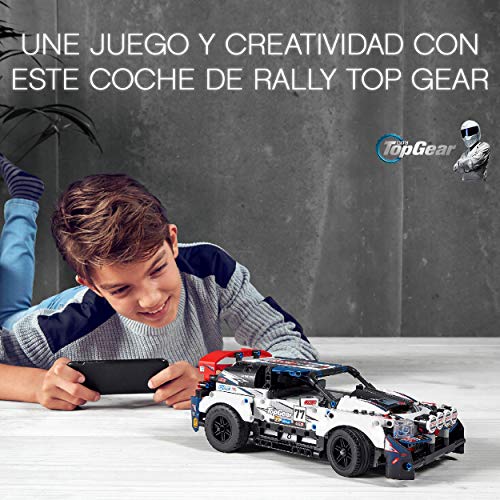 LEGO 42109 Technic Control Coche de Rally Top Gear Controlado por App, Teledirigido para Niños 9 Años, Maqueta para Construir