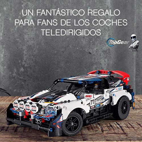 LEGO 42109 Technic Control Coche de Rally Top Gear Controlado por App, Teledirigido para Niños 9 Años, Maqueta para Construir