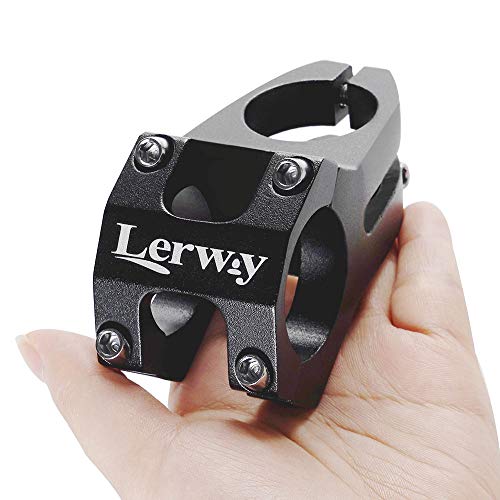 LERWAY 31.8mm MTB Potencia Manillar de Bicicleta, Corto Vástago de Manillar para Bici Ciclismo, Adaptador para Manubrio de Bicicleta Potencias para Bicicleta De Montaña, Bicicleta de Carretera