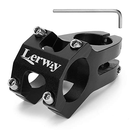 LERWAY 31.8mm MTB Potencia Manillar de Bicicleta, Corto Vástago de Manillar para Bici Ciclismo, Adaptador para Manubrio de Bicicleta Potencias para Bicicleta De Montaña, Bicicleta de Carretera