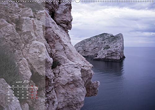 Les mémoires violettes de la mer (Premium, hochwertiger DIN A2 Wandkalender 2021, Kunstdruck in Hochglanz): Paysages de rêve à Capo Caccia en Sardaigne (Calendrier mensuel, 14 Pages )