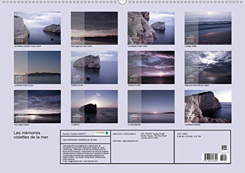 Les mémoires violettes de la mer (Premium, hochwertiger DIN A2 Wandkalender 2021, Kunstdruck in Hochglanz): Paysages de rêve à Capo Caccia en Sardaigne (Calendrier mensuel, 14 Pages )