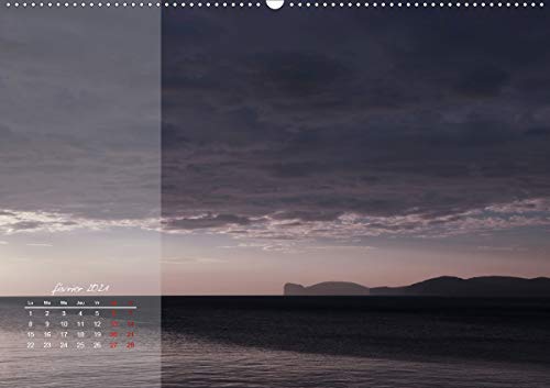 Les mémoires violettes de la mer (Premium, hochwertiger DIN A2 Wandkalender 2021, Kunstdruck in Hochglanz): Paysages de rêve à Capo Caccia en Sardaigne (Calendrier mensuel, 14 Pages )