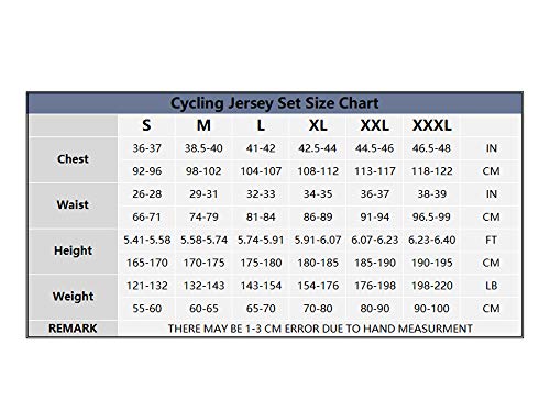 Letook Maillots Ciclismo Hombre Conjunto de Ropa Verano Bicicleta Manga Corta +Pantalones Cortos(Pantalones,XXL)